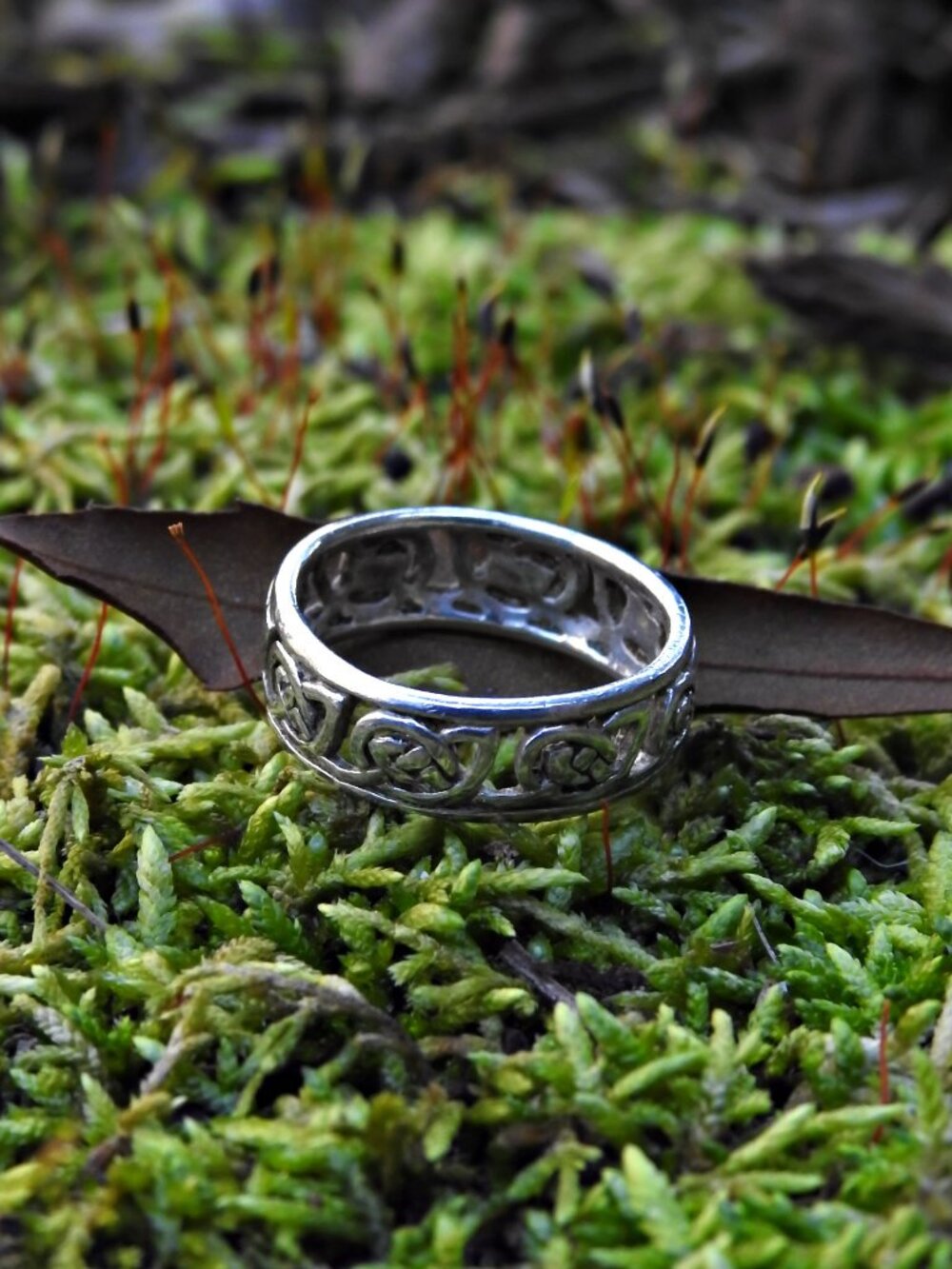 Celtic Sterling Silver Ring Band Size 4.75